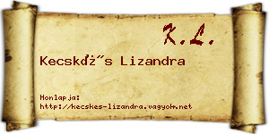 Kecskés Lizandra névjegykártya
